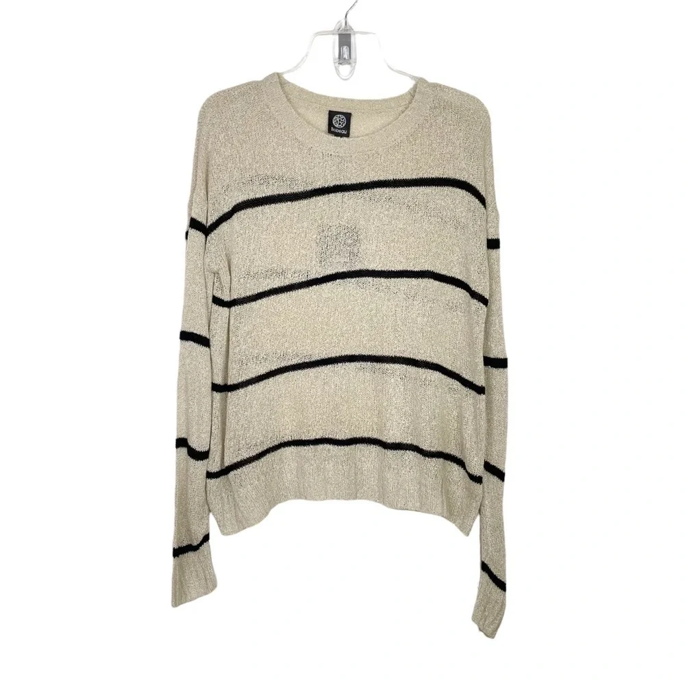 Bobeau Striped Dolman Sweater, Medium